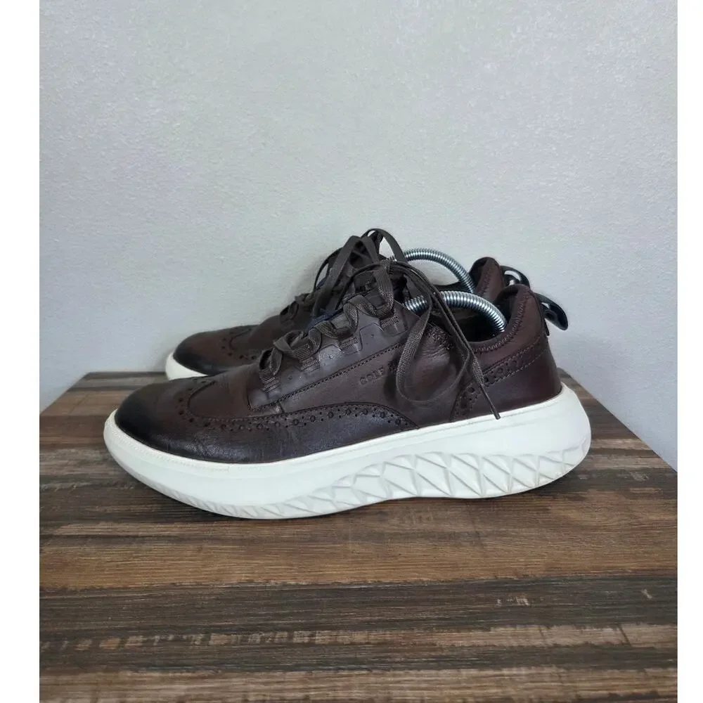 Cole Haan Men's Zerogrand Work from Anywhere Brown Leather Oxford Size 9.5